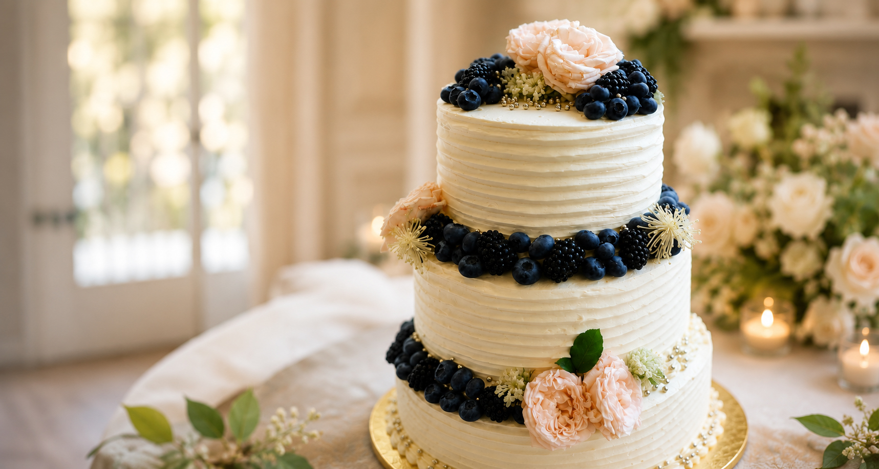 Hochzeitstorte aus der hauseigenen Konditorei der Orangerie